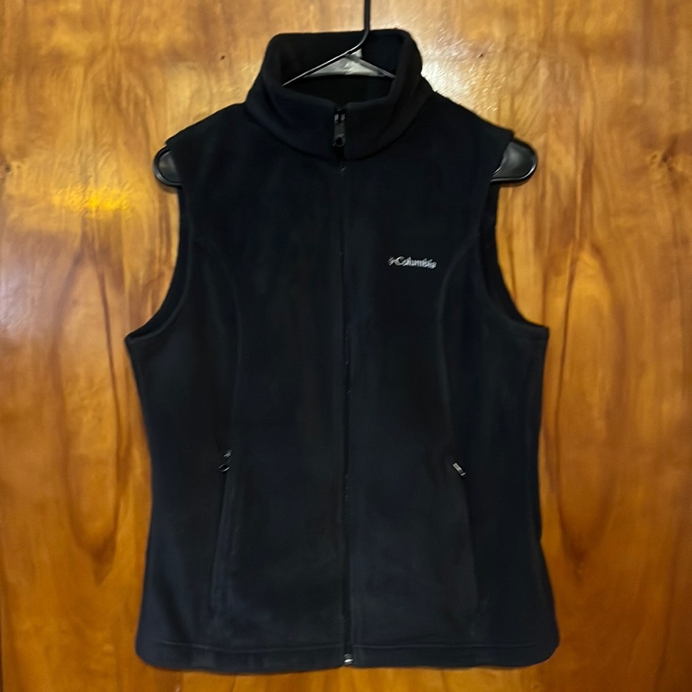 Columbia Fleece Vest Sz Md Black